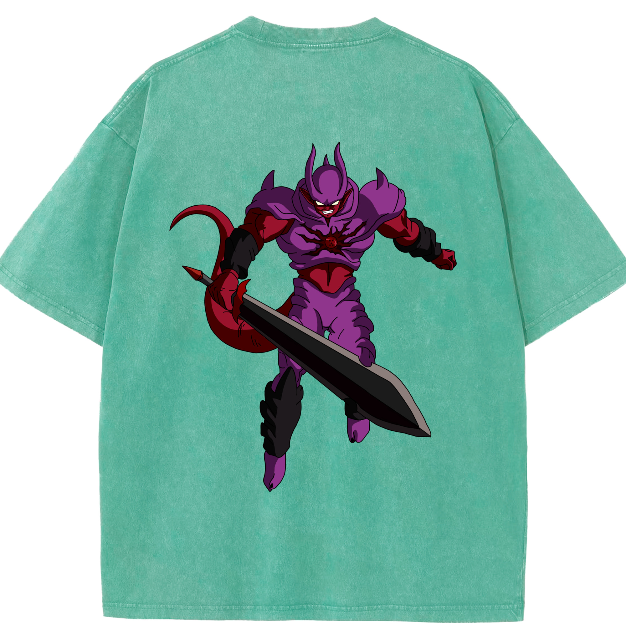 （画像用） ドラゴンボール ジャネンバ DRAGON BALL Janemba 綿100% ヴィンテージ風 半袖Tシャツ（背面プリント）
